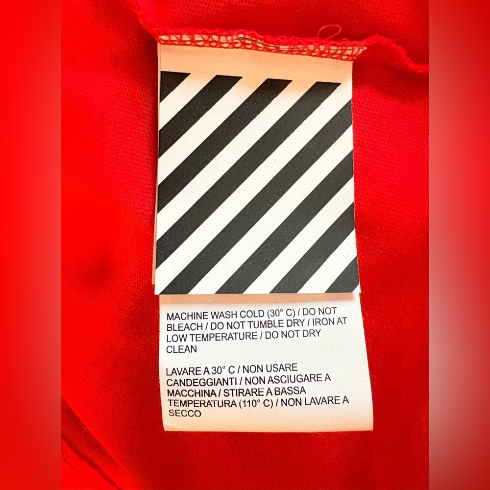 OFF-WHITE Authentic Bernini Long Sleeve Tee, Red, Size XS, EUC - Picture 9 of 12